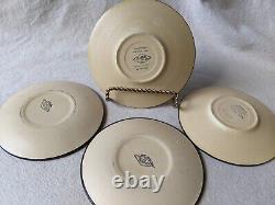 4 Vintage Main Fait Grec Demitasse Tasse À Café Et Saucer Set Warriors