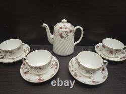 4x Service à café Minton Ancestral avec tasse et soucoupe et cafetière