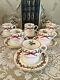 6 Houx Rubans Cans Café Worcester -royal Set Café -vintage Chine Avec Des Arcs