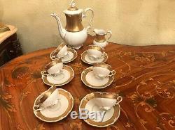 6 Tasses Vintage 1 Pot 1 Pot À Lait Jlmenau Graf Von Henneberg Porcelaine Set Café