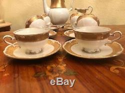 6 Tasses Vintage 1 Pot 1 Pot À Lait Jlmenau Graf Von Henneberg Porcelaine Set Café