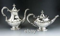 6pc Vintage 1951 Silver Plate Reed - Barton Victorian Tea/coffee Set Avec Plateau