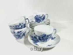 6x Royal Copenhagen Blue Flower 1549 Coffee Cup And Saucer Scandinavian Design