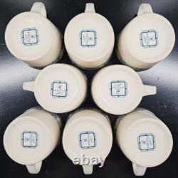 8 Tasses et Soucoupes Pfaltzgraff Forest Ensemble Vintage Floral Vert Vaisselle à Café Thé Lot