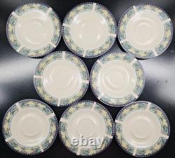 8 Tasses et Soucoupes Pfaltzgraff Forest Ensemble Vintage Floral Vert Vaisselle à Café Thé Lot