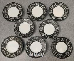 8 x ensembles tasse à espresso et sous-tasse Habitat Japon vintage Scraffito inutilisés