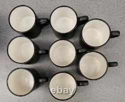 8 x ensembles tasse à espresso et sous-tasse Habitat Japon vintage Scraffito inutilisés