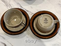 8x Ensemble Rorstrand Vintage Annika Bols, Soucoupes et Tasses des Années 1970 Retro Suède