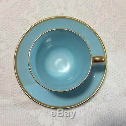 À Café Renversant De Wedgwood De Cru, Turquoise Motif Rare W4175 13 Pcs (+ 2a / F)