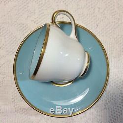 À Café Renversant De Wedgwood De Cru, Turquoise Motif Rare W4175 13 Pcs (+ 2a / F)