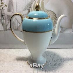 À Café Renversant De Wedgwood De Cru, Turquoise Motif Rare W4175 13 Pcs (+ 2a / F)