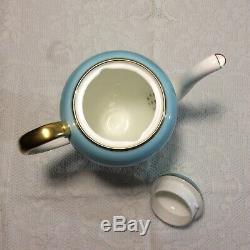 À Café Renversant De Wedgwood De Cru, Turquoise Motif Rare W4175 13 Pcs (+ 2a / F)