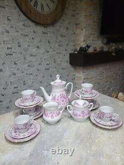 Ancien ensemble de thé et café russe soviétique vintage avec 6 tasses