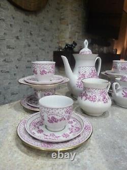 Ancien ensemble de thé et café russe soviétique vintage avec 6 tasses