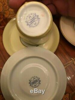 Antique Vintage 8 Coupes Et 8 Saucer 8 Thé En Porcelaine Set Café