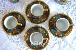 Antique / Vintage Noritake Porcelaine Set Café Avec 4 Boîtes De Café Coupes 11 Pcs