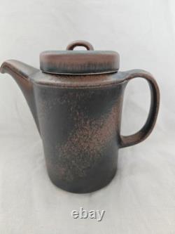 Arabia Finland Ruska Service à café et thé 14 pièces, pot et tasses, Ulla Procopé, vintage MCM