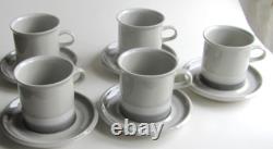 Arabia Finland Vintage, Ensemble de 5 grandes tasses à chocolat Salla, tasses à café et soucoupes