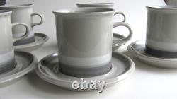 Arabia Finland Vintage, Ensemble de 5 grandes tasses à chocolat Salla, tasses à café et soucoupes