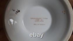 Art déco vintage Grosvenor China verte Duchess service à café pour cinq, daté de 1938