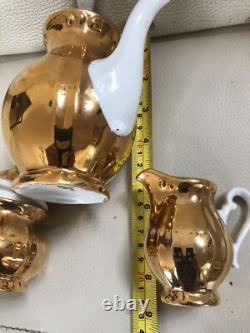 Bavière Authentique 8 - Service à café/thé vintage en or, 3 pièces