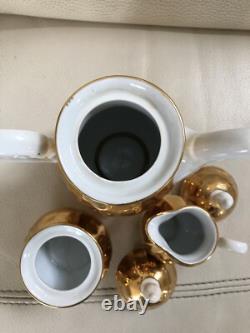 Bavière Authentique 8 - Service à café/thé vintage en or, 3 pièces