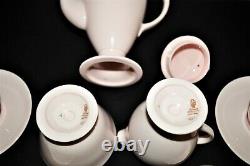 Beau Ensemble De Café Vintage Wedgwood Alpine Pink Demitasse