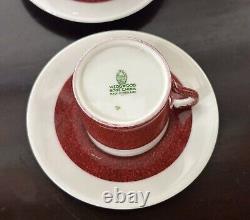 Beau service à café vintage en porcelaine Wedgwood rubis