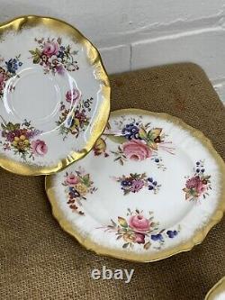 Beaux services de tasses à thé Hammersley Lady Patricia Vintage signés Howard 18 pièces