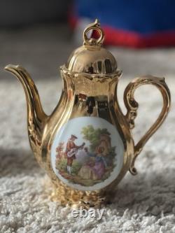 Bel ensemble de thé/café vintage Bondware en fine porcelaine étrangère, meilleur porcelaine dorée