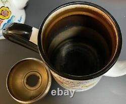 Berggren Kaffetaren Vintage Enamelware Café Pot Steamer Suédois Ensemble De 5