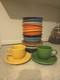 Bols Fiestaware Vintage, Tasses &agrave; Caf&eacute; Ou &agrave; Th&eacute; Et Ensemble De Sous-tasses, Milieu De Si&egrave;cle Mcm