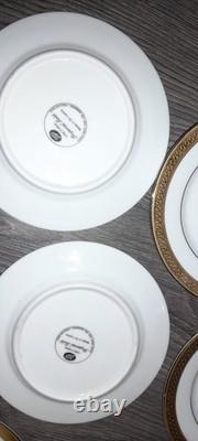 Bottes Vintage Impérial Ensemble Complet en Porcelaine Fine 24K Doré X6