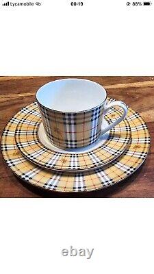 Burberry Londres Édition Spéciale Vintage Ensemble de Six Tasses à Thé/Café Fabriqué en Angleterre