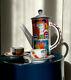De Simone Original Vintage Sicilian Ceramic Tea Pot/ Coffee Set Made In Italy