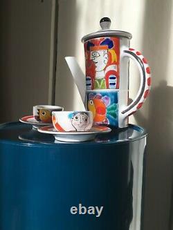 De Simone Original Vintage Sicilian Ceramic Tea Pot/ Coffee Set Made In Italy