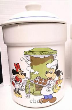 Disney Vintage En Céramique Set De Container Pot À Cookies Thé Café Sucre Flour États-unis Rare