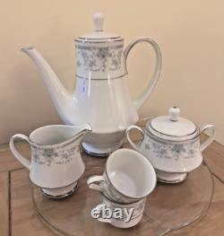 ENSEMBLE À CAFÉ RARE Noritake LÉGENDAIRE 'Rangée de Perles' TRIO - No. 3480 - Vintage