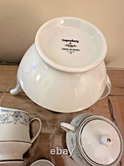 ENSEMBLE À CAFÉ RARE Noritake LÉGENDAIRE 'Rangée de Perles' TRIO - No. 3480 - Vintage