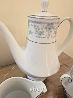 ENSEMBLE À CAFÉ RARE Noritake LÉGENDAIRE 'Rangée de Perles' TRIO - No. 3480 - Vintage