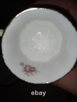 ENSEMBLE DE CAFÉ TRÈS RARE ROYAL ALBERT PARAGON VICTORIANA ROSE 6 pièces