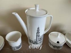 ENSEMBLE DE CAFÉ VINTAGE 60s Villeroy & Boch Amsterdam, Théière, Crémier, Sucre, 6 Tasses +