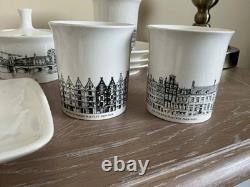 ENSEMBLE DE CAFÉ VINTAGE 60s Villeroy & Boch Amsterdam, Théière, Crémier, Sucre, 6 Tasses +