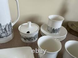 ENSEMBLE DE CAFÉ VINTAGE 60s Villeroy & Boch Amsterdam, Théière, Crémier, Sucre, 6 Tasses +