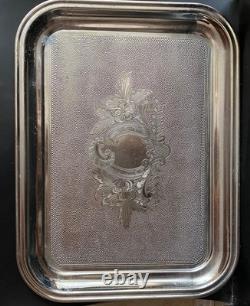 ENSEMBLE DE THÉ/CAFÉ VINTAGE AVEC PLATEAU ET 4 PIÈCES DE THÉ/CAFÉ, POT À LAIT, SUCRIER URSS