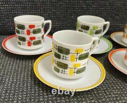 Ensemble De 6 Coupes Et Saucers Jet Pop Mod MCM Espace Age Nelson Panton Eames Era