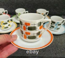 Ensemble De 6 Coupes Et Saucers Jet Pop Mod MCM Espace Age Nelson Panton Eames Era