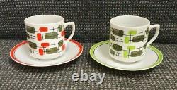 Ensemble De 6 Coupes Et Saucers Jet Pop Mod MCM Espace Age Nelson Panton Eames Era