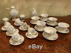 Ensemble De Café À 6 Soucoupes En Porcelaine Peint À La Main, Vintage Jiesia