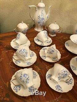 Ensemble De Café À 6 Soucoupes En Porcelaine Peint À La Main, Vintage Jiesia